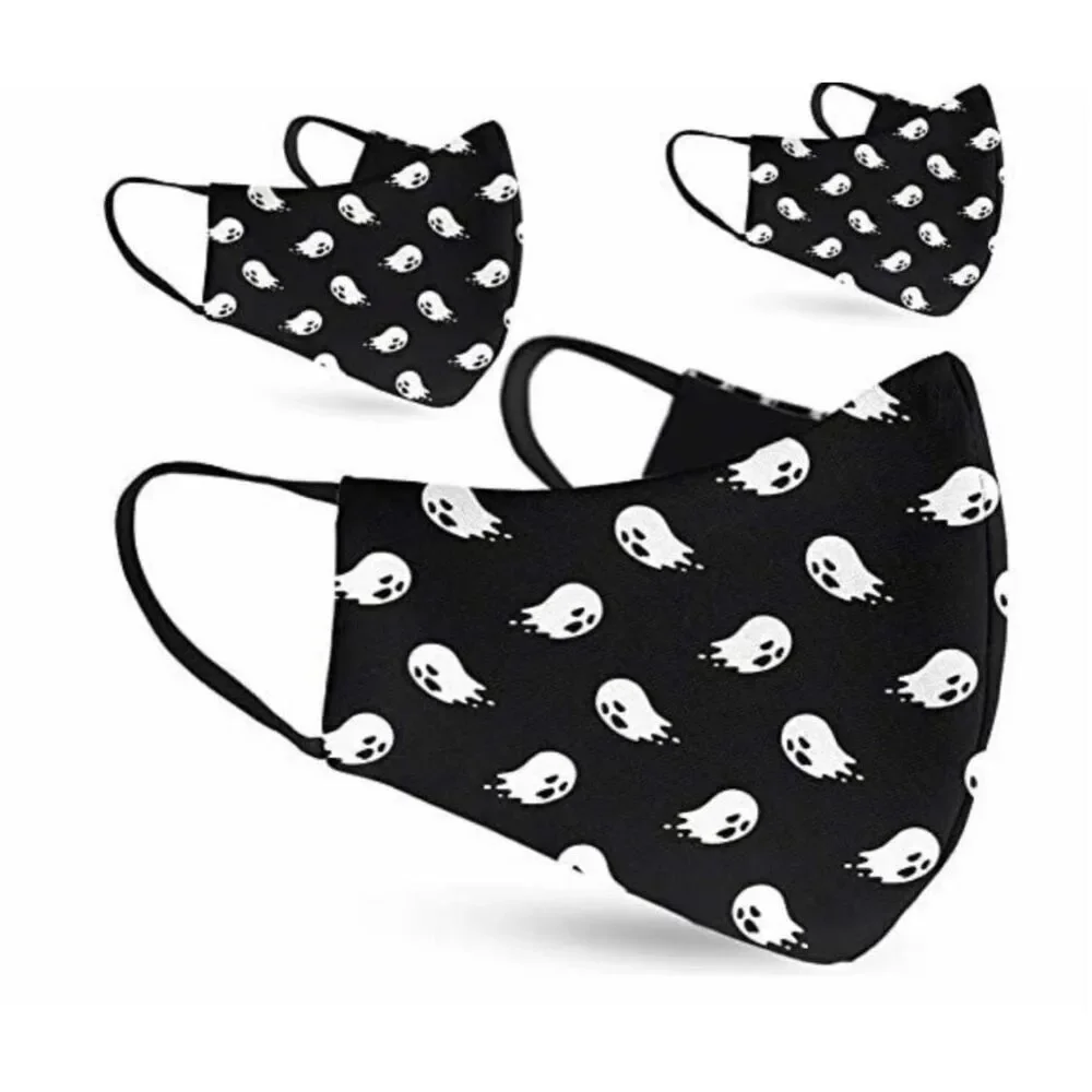 New in Package Youth Kids Ojos Halloween Ghosts Spooky Face Masks 3 Pk Unisex